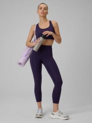 4F Legginsy treningowe szybkoschnące damskie - fioletowe L. Fioletowe legginsy damskie 4F, bez wzorów. Za 119.99 zł.