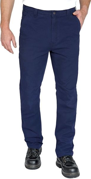 Spodnie Carhartt Rigby Straight Fit Pant Navy. Niebieskie spodnie sportowe męskie Carhartt, m, bez wzorów. Za 303.91 zł.