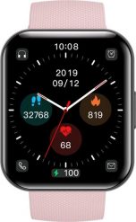 Smartwatch Bemi Bemi SmartWatch Exo Czarny + Pasek Silikonowy Różowy. Czarne zegarki smartwatch BEMI, bez wzorów. Za 252.43 zł.