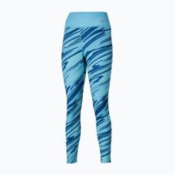 Legginsy do biegania damskie Mizuno 7/8 Printed. Niebieskie legginsy damskie Mizuno, bez wzorów, z elastanu. Za 149.99 zł.