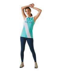 Damska koszulka polo Ariat Taryn. Niebieskie bluzki damskie Ariat, bez wzorów, bez kołnierzyka, bez ramiączek. Za 281.50 zł.