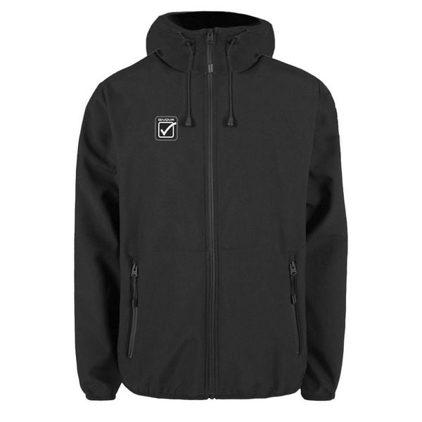 Kurtka wodoodporna Givova. Czarne kurtki męskie Givova, m, z aplikacjami, z materiału, eleganckie, z kapturem. Za 163.90 zł.