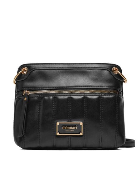 Monnari Torebka BAG5610 Czarny. Czarne listonoszki damskie Monnari, bez wzorów, ze skóry, bez dodatków. Za 89.99 zł.