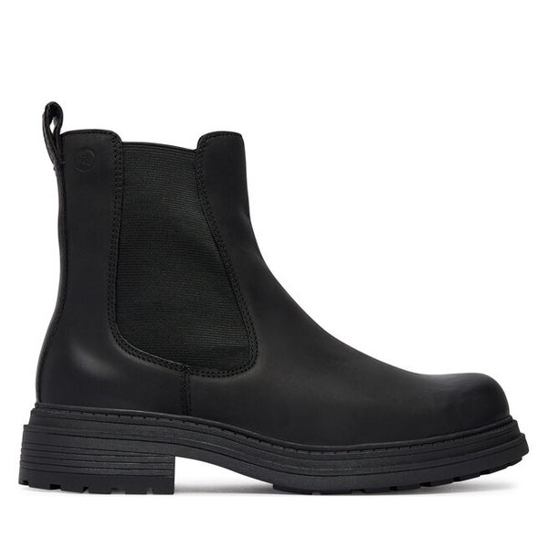 Sztyblety Clarks. Czarne botki damskie Clarks, bez wzorów, bez obcasa, na płaskiej podeszwie, bez zapięcia. Za 569.99 zł.