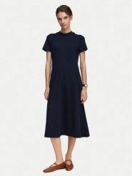Tommy Hilfiger Sukienka codzienna WW0WW50825 Granatowy Regular Fit. Niebieskie sukienki damskie Tommy Hilfiger, na co dzień, s, bez wzorów, z bawełny, bez kołnierzyka, bez ramiączek, proste. Za 529.99 zł.