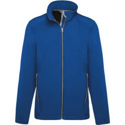 Kurtka Kariban Softshell 2 Couches. Niebieskie kurtki męskie KARIBAN, l, bez wzorów, z elastanu, bez kaptura. Za 185.50 zł.