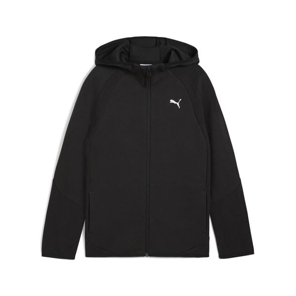 Młodzieżowa bluza Evostripe z kapturem zapinana na suwak PUMA Black. Czarna bluzy damskie Puma, m, bez wzorów, młodzieżowe, bez ramiączek, z kapturem. Za 239.00 zł.