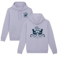Bluza z bawełny organicznej – 2 małpki – z kapturem / dla dorosłych (liliowa). Fioletowe bluzy damskie SURF MONKEY, m, bez wzorów, z bawełny, klasyczne, bez ramiączek, z kapturem. Za 349.95 zł.