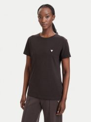 Guess T-Shirt V4YI09 J1314 Brązowy ciemny Regular Fit. Brązowe t-shirty damskie Guess, m, z aplikacjami, z bawełny, bez kołnierzyka, bez ramiączek. Za 154.99 zł.