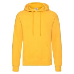 Bluza Fruit Of The Loom Classic z kapturem dla dorosłych Mostaza. Białe bluzy damskie fruit of the loom, bez wzorów, klasyczne, bez ramiączek, z kapturem. Za 185.99 zł.