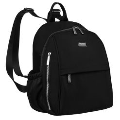 Plecak damski Peterson PTN CPY-04 czarny. Czarne plecaki damskie Peterson, bez wzorów, z materiału, biznesowe. Za 87.99 zł.
