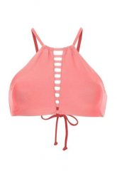Góra od bikini O'neill Pw High Neck. Czerwone stroje kąpielowe damskie O'Neill, l, z aplikacjami, z materiału. Za 80.49 zł.