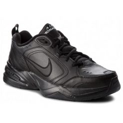 Buty męskie sportowe treningowe Nike AIR MONARCH IV. Czarne buty sportowe męskie Nike, bez wzorów, bez zapięcia, na fitness i siłownię. Za 319.00 zł.