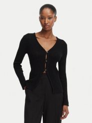 Calvin Klein Jeans Kardigan LV047G317G Czarny Classic Fit. Czarne kardigany damskie Calvin Klein Jeans, xl, bez wzorów, z jeansu, bez kołnierzyka. Za 489.99 zł.