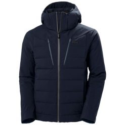 Kurtka narciarska Helly Hansen Rivardige infinity. Niebieskie kurtki sportowe damskie Helly Hansen, na zimę, bez wzorów, bez ramiączek, bez kaptura, narciarskie. W wyprzedaży za 2,558.00 zł.