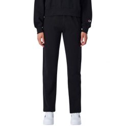 Spodnie damskie Champion Drawstring. Czarne spodnie dresowe damskie Champion, bez wzorów, z dresówki, casualowe. Za 200.17 zł.