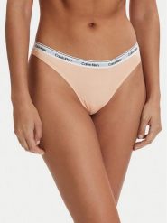 Calvin Klein Underwear Stringi 000QD5043E Pomarańczowy. Brązowe majtki damskie Calvin Klein Underwear, z bawełny. Za 79.99 zł.
