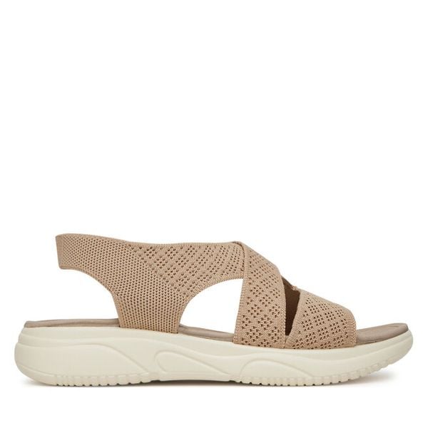 Sandały Clara Barson. Brązowe sandały damskie Clara Barson, bez wzorów, bez obcasa, na płaskiej podeszwie, bez zapięcia. Za 129.99 zł.