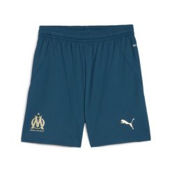 Młodzieżowe szorty Olympique Marsylia 24/25 PUMA Ocean Tropic Bold Blue. Niebieskia szorty damskie Puma, bez wzorów, młodzieżowe. Za 224.00 zł.