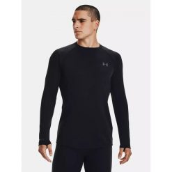 Koszulka termoaktywna męska UNDER ARMOUR Base 2.0 1343244 z długim rękawem. Czarne bluzy męskie Under Armour, m, bez wzorów, sportowe, bez ramiączek, bez kaptura. Za 218.99 zł.