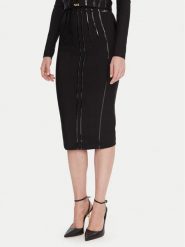 Elisabetta Franchi Spódnica ołówkowa GO-124-57E2-V460 Czarny Slim Fit. Czarne spódnice damskie Elisabetta Franchi, bez wzorów, z syntetyku, ołówkowe. Za 1,999.00 zł.