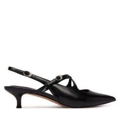 Czółenka Guess. Czarne czółenka damskie Guess, z aplikacjami, bez obcasa, bez zapięcia. Za 549.99 zł.