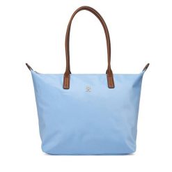 Torebka Tommy Hilfiger. Niebieskie shopperki damskie Tommy Hilfiger, bez wzorów, bez dodatków. Za 409.99 zł.