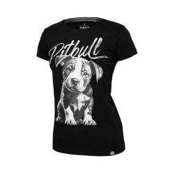 Koszulka damska Pitbull Puppy. Czarne bluzki damskie PITBULL, xl, bez wzorów, casualowe, bez kołnierzyka, bez ramiączek. Za 79.00 zł.