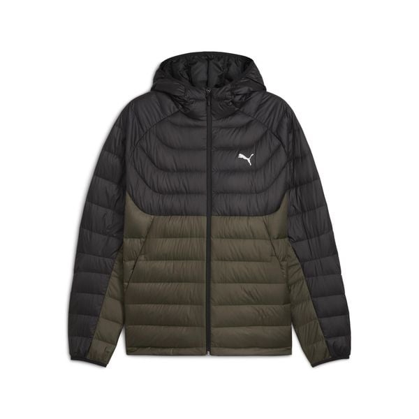 Męska kurtka puchowa z kapturem PUMA PACKLITE. Zielone kurtki męskie Puma, m, bez wzorów, z puchu, sportowe, z kapturem. Za 599.00 zł.