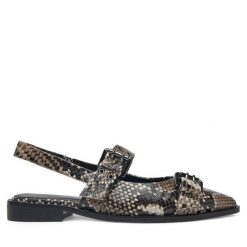 Baleriny Badura. Czarne balerinki damskie Badura, bez wzorów, bez obcasa, bez zapięcia. Za 349.99 zł.