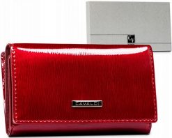 Portfel lakierowany Cavaldi H29-1-SH9 czerwony. Czerwone portfele damskie 4U Cavaldi, z lakierowanej skóry. Za 75.99 zł.