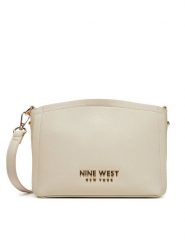 Nine West Torebka JH6650-NW Beżowy. Brązowe listonoszki damskie Nine West, bez wzorów, z materiału, bez dodatków. Za 199.99 zł.