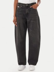 Calvin Klein Jeans Jeansy LV047F686G Czarny Barrel Fit. Czarne jeansy damskie Calvin Klein Jeans, bez wzorów, z bawełny. Za 489.99 zł.