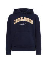 Jack & Jones sweter z kapturem - JJEcaleb Mężczyźni niebieski, L. Niebieskie swetry męskie Jack & Jones, l, bez wzorów, z bawełny, bez kołnierzyka, bez ramiączek. Za 199.95 zł.