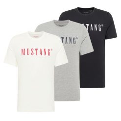 3PAK Męskich Koszulek MUSTANG Style Austin 1014695. Białe t-shirty męskie Mustang, m, bez wzorów, z bawełny, bez kołnierzyka, bez ramiączek. Za 219.99 zł.