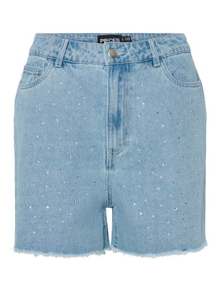 Pieces Szorty jeansowe Tamra 17157412 Niebieski Regular Fit. Niebieskie szorty damskie Pieces, bez wzorów, z bawełny. Za 199.99 zł.