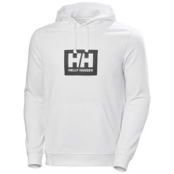 Bluza z kapturem Helly Hansen Box. Białe bluzy sportowe męskie Helly Hansen, m, bez wzorów, z bawełny, z kapturem. W wyprzedaży za 292.60 zł.