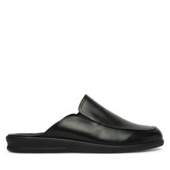 Klapki Josef Seibel. Czarne klapki męskie Josef Seibel, bez wzorów, bez zapięcia. Za 329.99 zł.