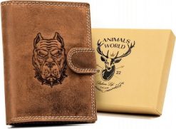 Always Wild Duży, skórzany portfel męski w orientacji pionowej zapinany na zatrzask - Always Wild NoSize. Portfele męskie Always Wild, bez wzorów. Za 96.19 zł.