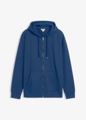 Bluza rozpinana z kapturem, luźny krój. Czarne bluzy męskie bonprix, m, bez wzorów, bez ramiączek, z kapturem. Za 109.99 zł.
