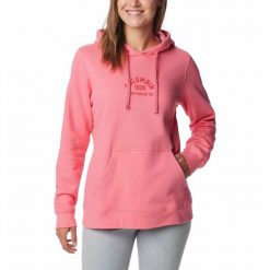 Bluza Sportowa Columbia Trek Graphic Hoodie Damska. Czerwone bluzy damskie Columbia, s, bez wzorów, sportowe, bez ramiączek, bez kaptura. Za 217.99 zł.