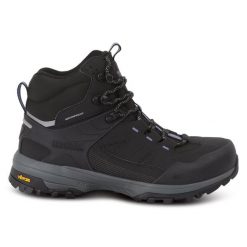 Buty damskie trekkingowe wysokie z membraną Regen Vibram. Czarne obuwie trekkingowe damskie Regatta, z gumy, bez zapięcia. W wyprzedaży za 499.99 zł.