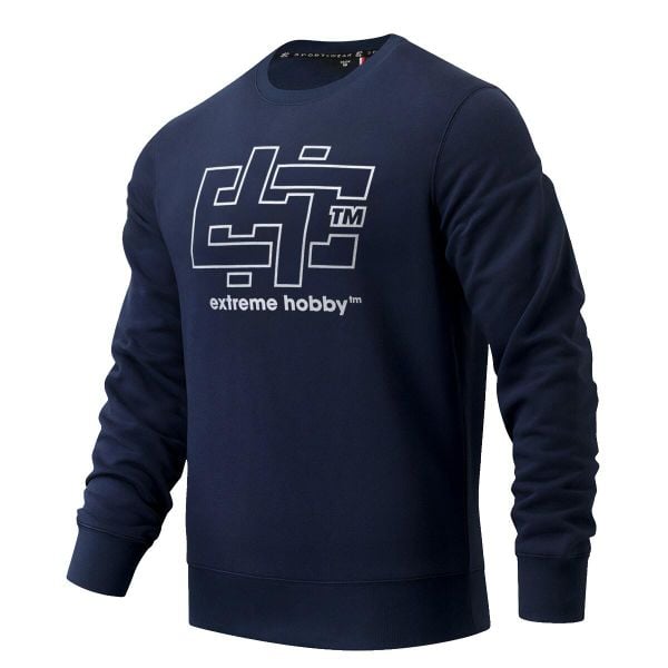 Bluza Męska EXTREME HOBBY CRUCIAL. Niebieskie bluzy męskie EXTREME HOBBY, m, bez wzorów, z bawełny, klasyczne, bez ramiączek, bez kaptura. Za 239.00 zł.