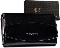 Portfel damski Rovicky R-RD-36-GCL Blac czarny. Czarne portfele damskie ROVICKY. Za 85.99 zł.