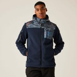 Kurtka turystyczna męska Christian Lacroix Valensole wodoodporna. Niebieskie kurtki męskie Regatta, m, bez wzorów, z polaru, eleganckie, bez kaptura. W wyprzedaży za 409.50 zł.