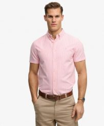 Superdry Koszula Preppy Oxford krótki rękaw z bawełny organicznej. Brązowe koszule damskie Superdry, xl, bez wzorów, z bawełny, klasyczne, bez kołnierzyka, bez ramiączek. Za 282.85 zł.