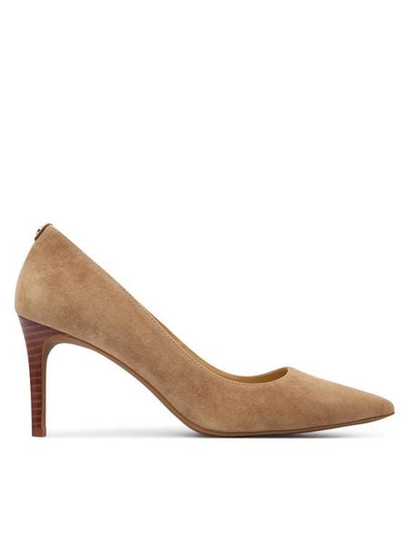 MICHAEL Michael Kors Szpilki Alina 40F5HNMP1S Brązowy. Brązowe szpilki damskie MICHAEL Michael Kors, bez wzorów, ze skóry, bez obcasa, na szpilce, bez zapięcia. Za 499.99 zł.