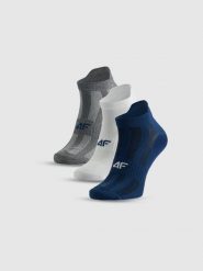 4F Skarpetki treningowe krótkie (3-pack) męskie - szare+białe+granatowe 39-42. Białe skarpety męskie 4F, bez wzorów. Za 44.99 zł.