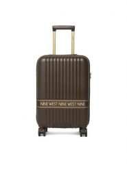 Nine West Walizka kabinowa CEO-NW-S-001-10 Brązowy ciemny. Brązowe walizki damskie Nine West, bez wzorów, z tworzywa sztucznego. Za 299.99 zł.