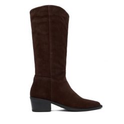 Kozaki Vagabond Shoemakers. Brązowe kozaki damskie Vagabond Shoemakers, bez wzorów, bez obcasa, na płaskiej podeszwie, bez zapięcia. Za 1,089.00 zł.